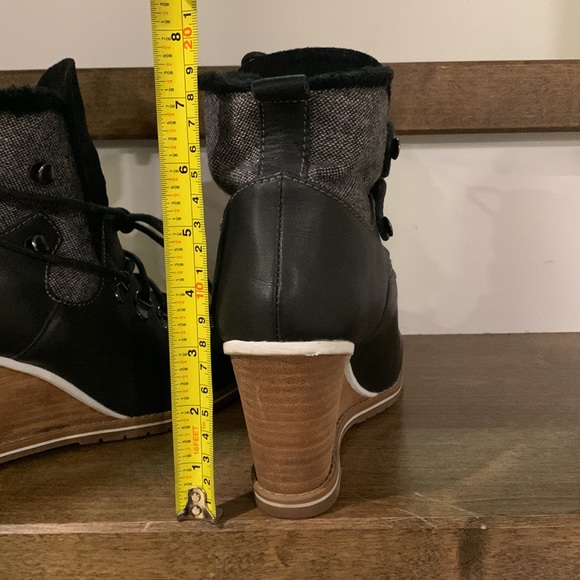 Leather Suede & Merino Wool Wedge Ankle Boot Emu Australia - Picture 8 of 10